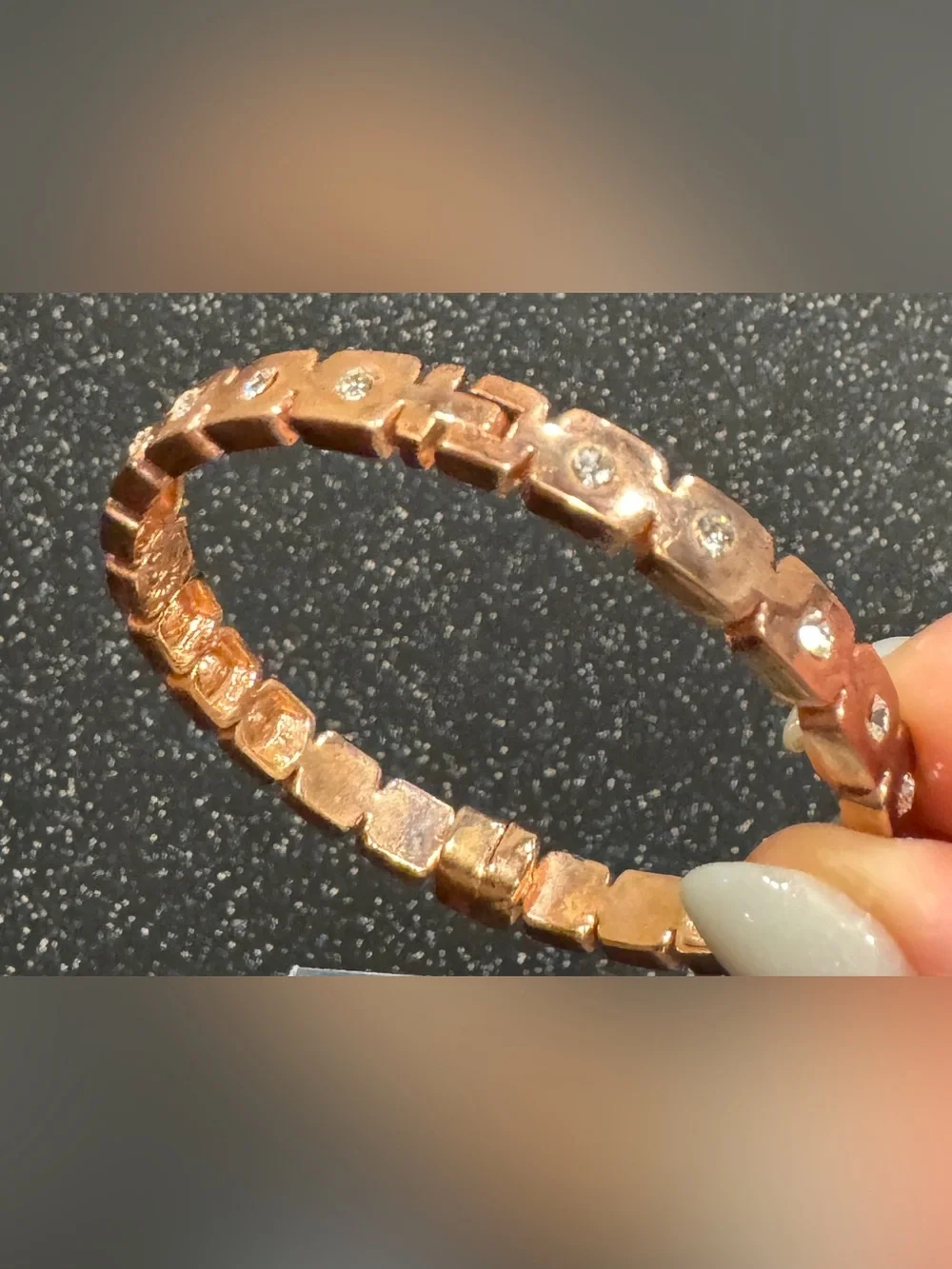 Rose Gold Crystal Link Magnetic Close Bracelet - Women's Jewelry